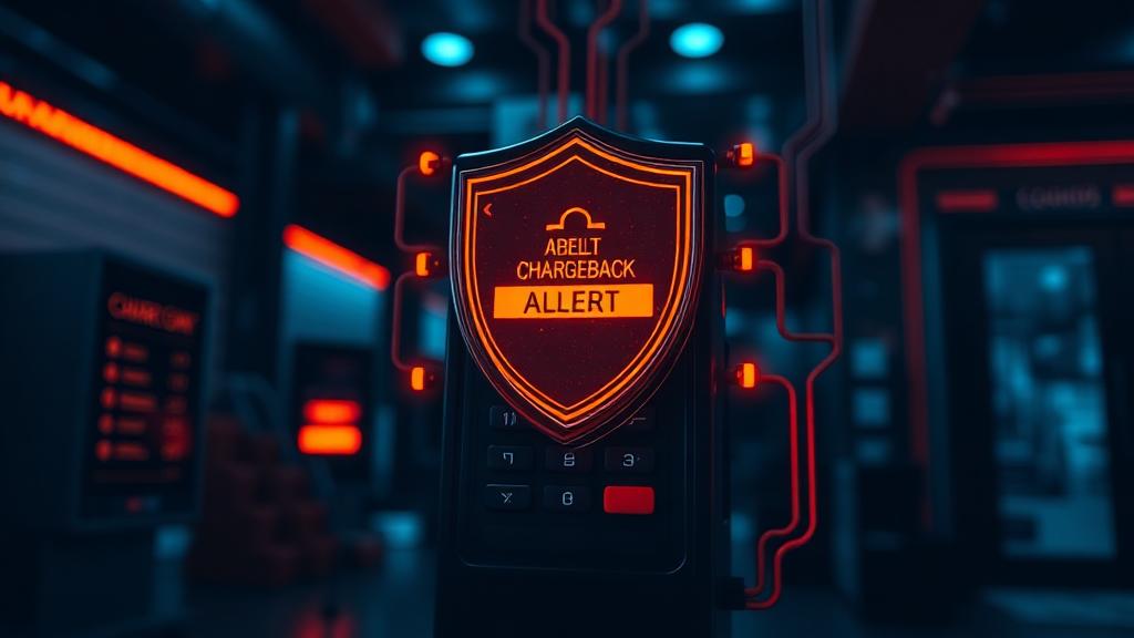 Chargeback alert shield protecting merchant payment systems